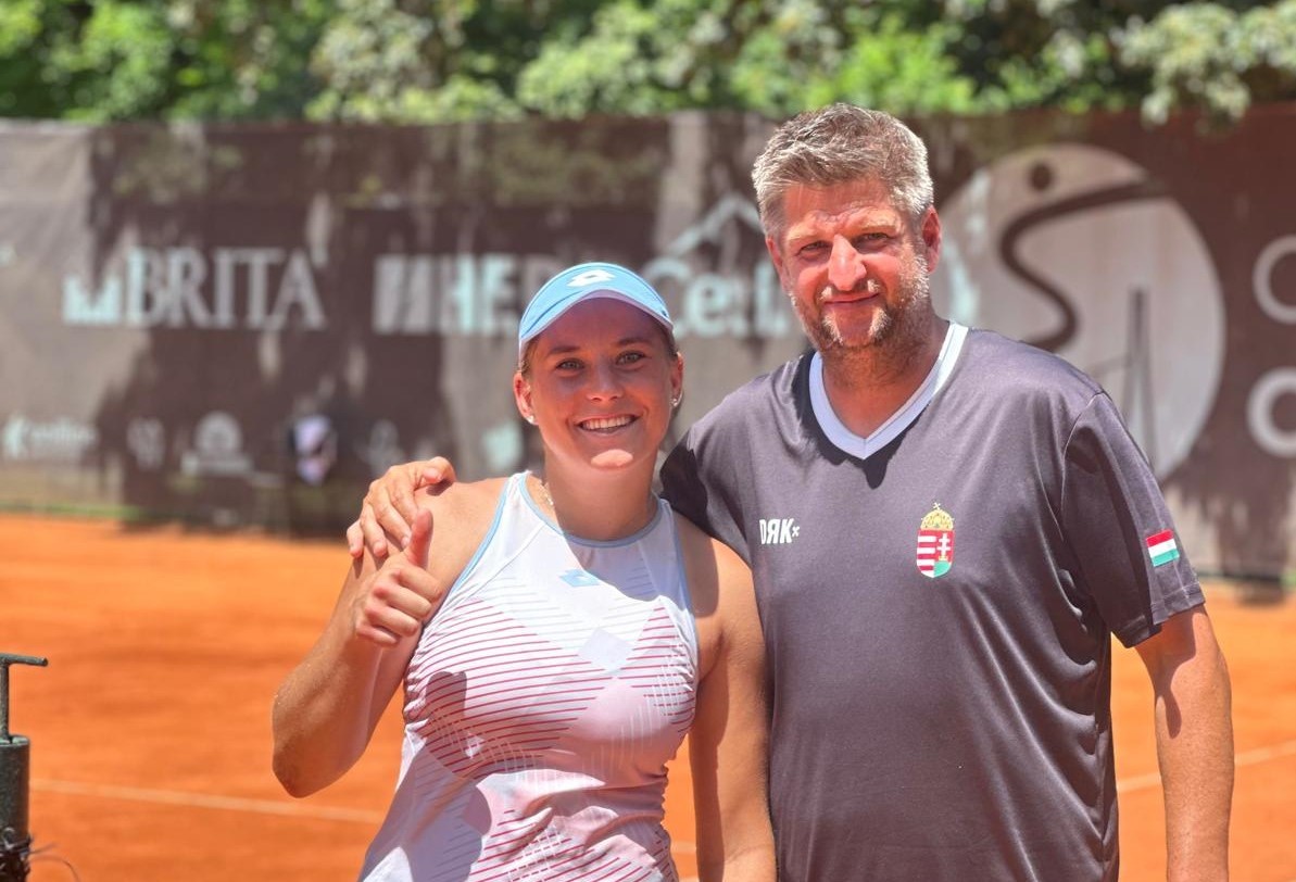 Udvardy Luca és Pákai Norbert az eszéki tornagyőzelem pillanatában